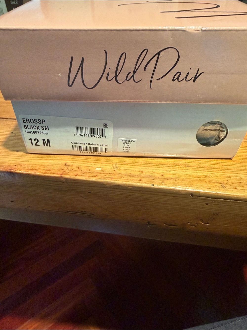 Wild Pair Black and Blush Shoe Storage Box